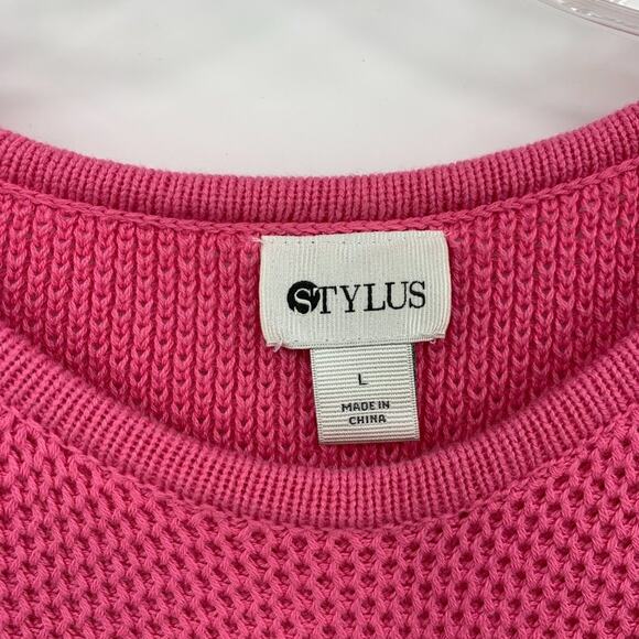 STYLUS Pink Sweater Ladie's Size Large - Picture 3 of 6